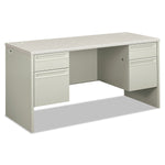 HON 38000 Series Kneespace Credenza, 60w x 24d x 29.5h, Silver Mesh/Light Gray (HON38852B9Q)