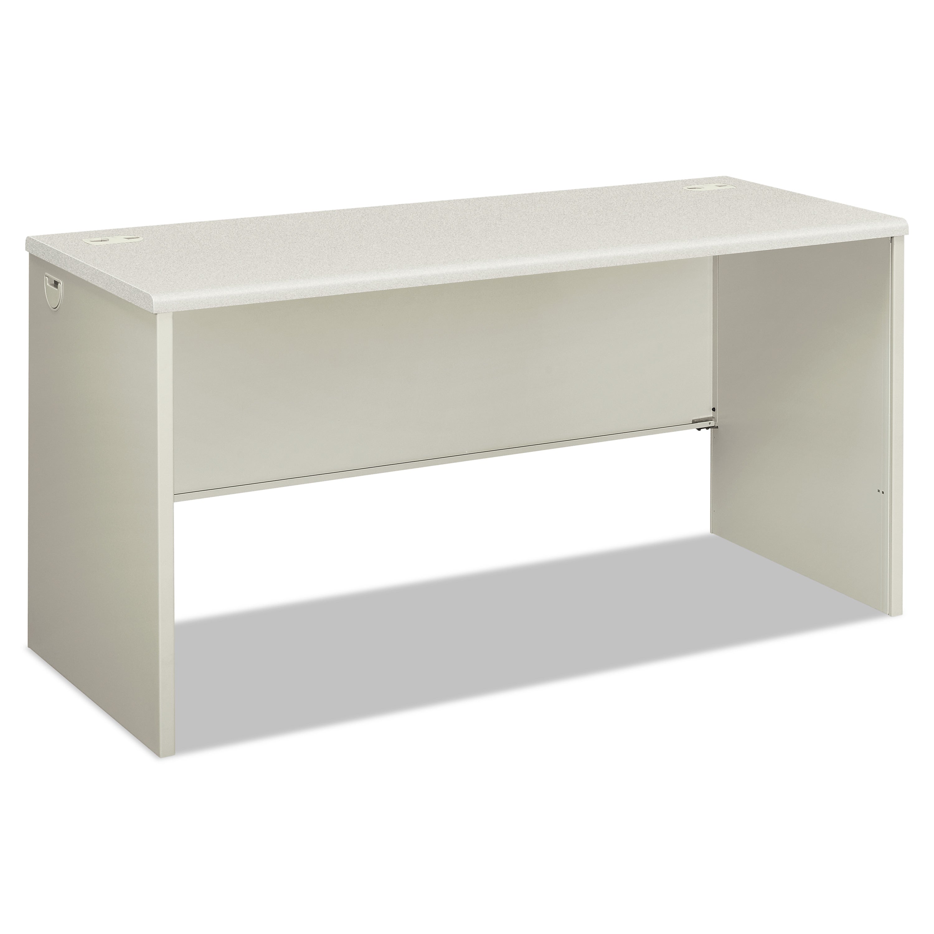 HON 38000 Series Desk Shell, 60w x 24d x 30h, Silver Mesh/Light Gray (HON38922B9Q)