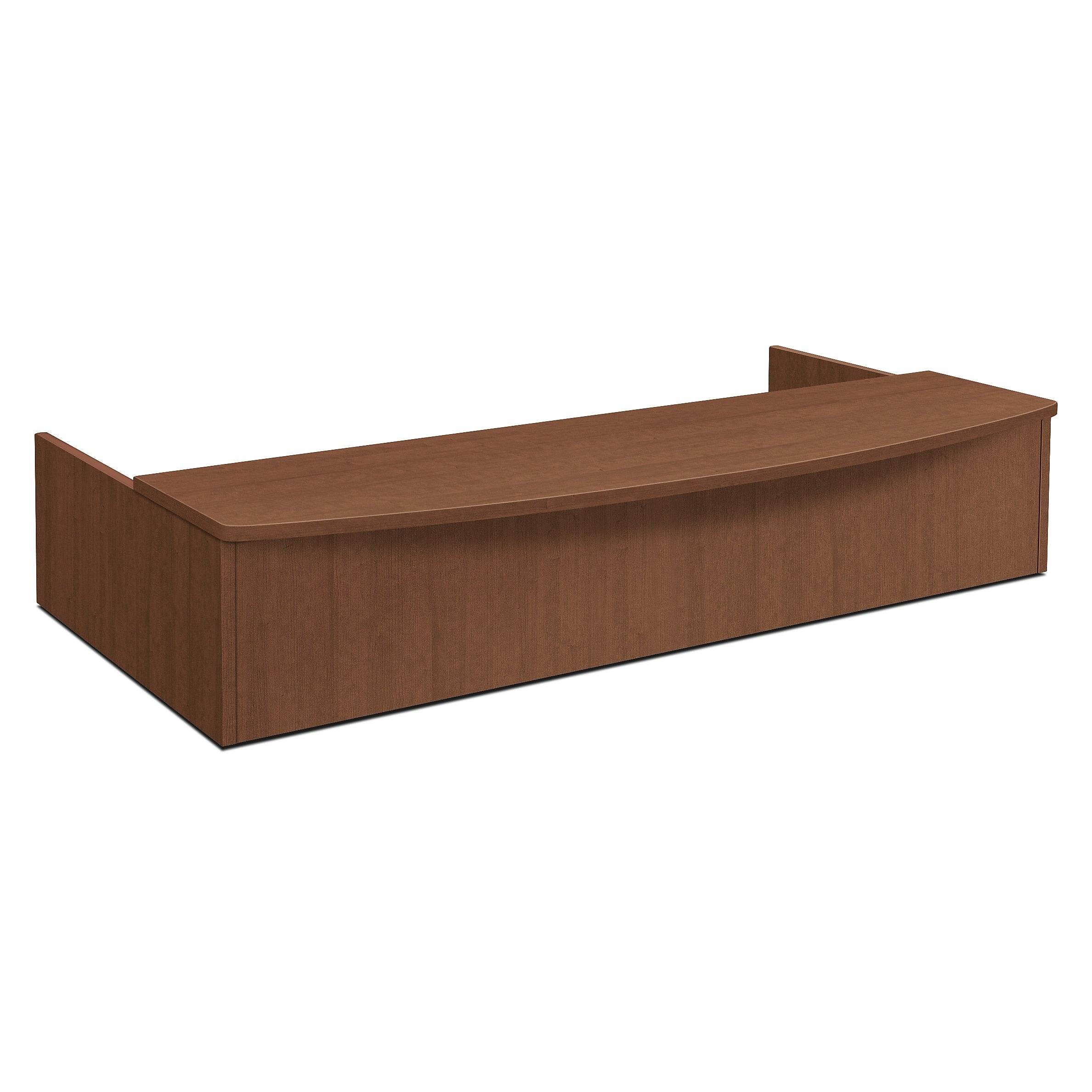 HON Foundation 72" Bow Front Reception Station, Shaker Cherry