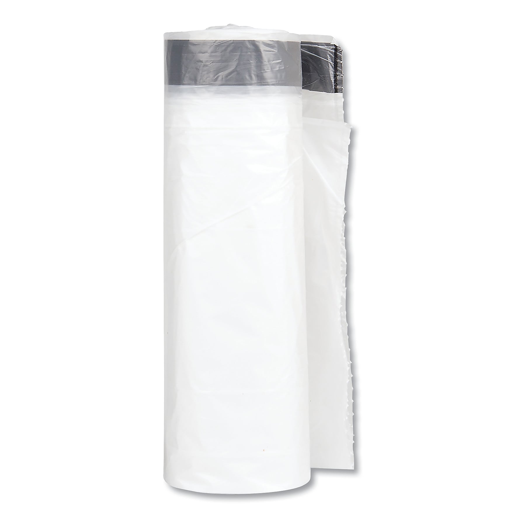Inteplast Draw-Tuff Institutional Draw-Tape Can Liners, 23 gal, 1 mil, 38" x 28.5", Natural, 150/Carton (IBSDTS2838N)