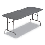 ICEBERG IndestrucTables Too 1200 Series Folding Table, 30w x 72d x 29h, Charcoal (ICE65467)