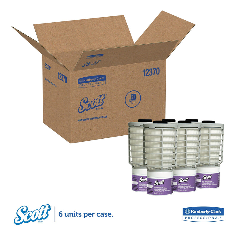 Scott Essential Continuous Air Freshener Refill, Summer Fresh, 48 mL Cartridge, 6/Carton (KCC12370)