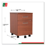 Linea Italia Trento Line Mobile Pedestal File, 16.5w x 19.75d x 23.63h, Cherry (LITTR752CH)