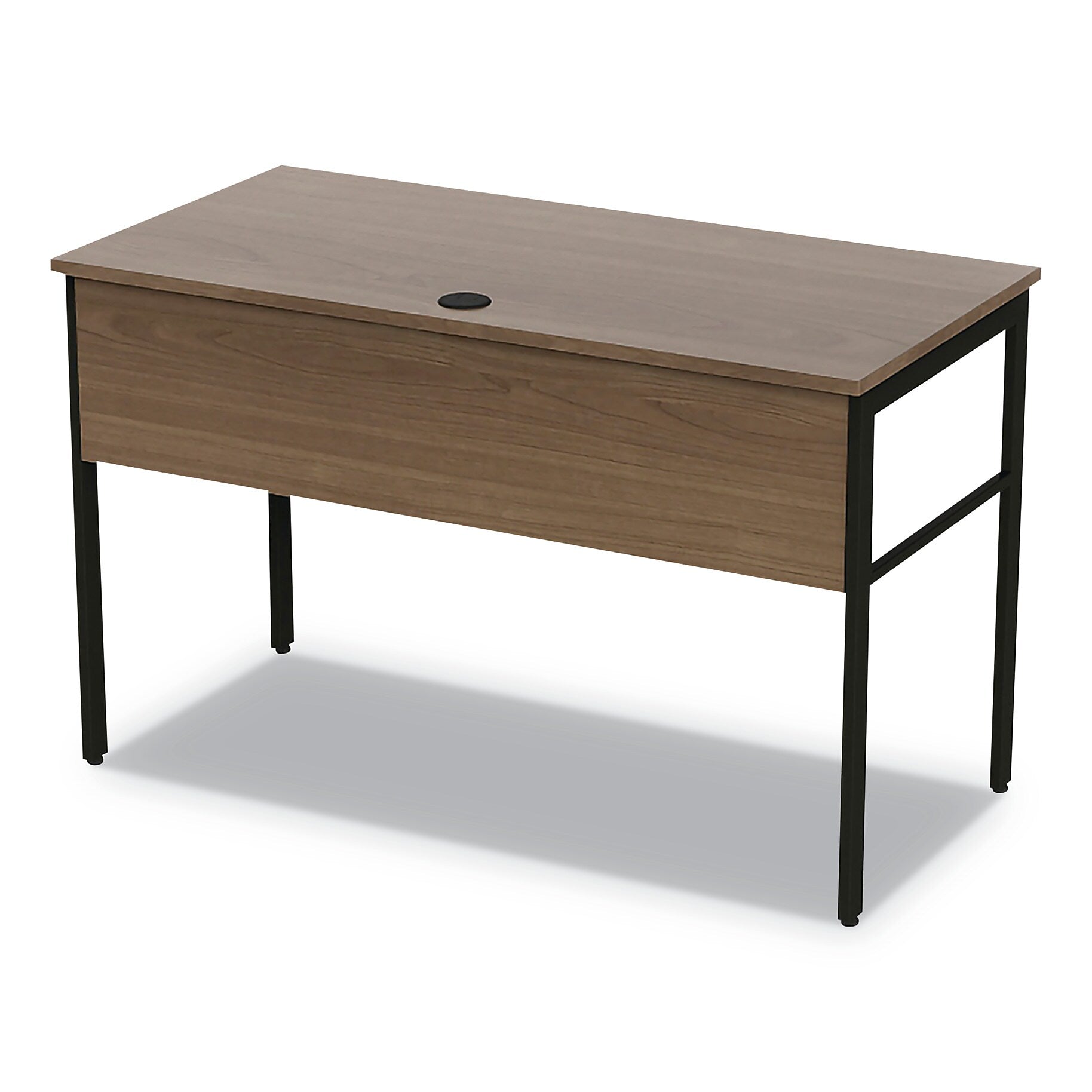 Linea Italia Urban Desk Workstation, 47.25w x 23.75d x 29.5h, Natural Walnut (LITUR600NW)