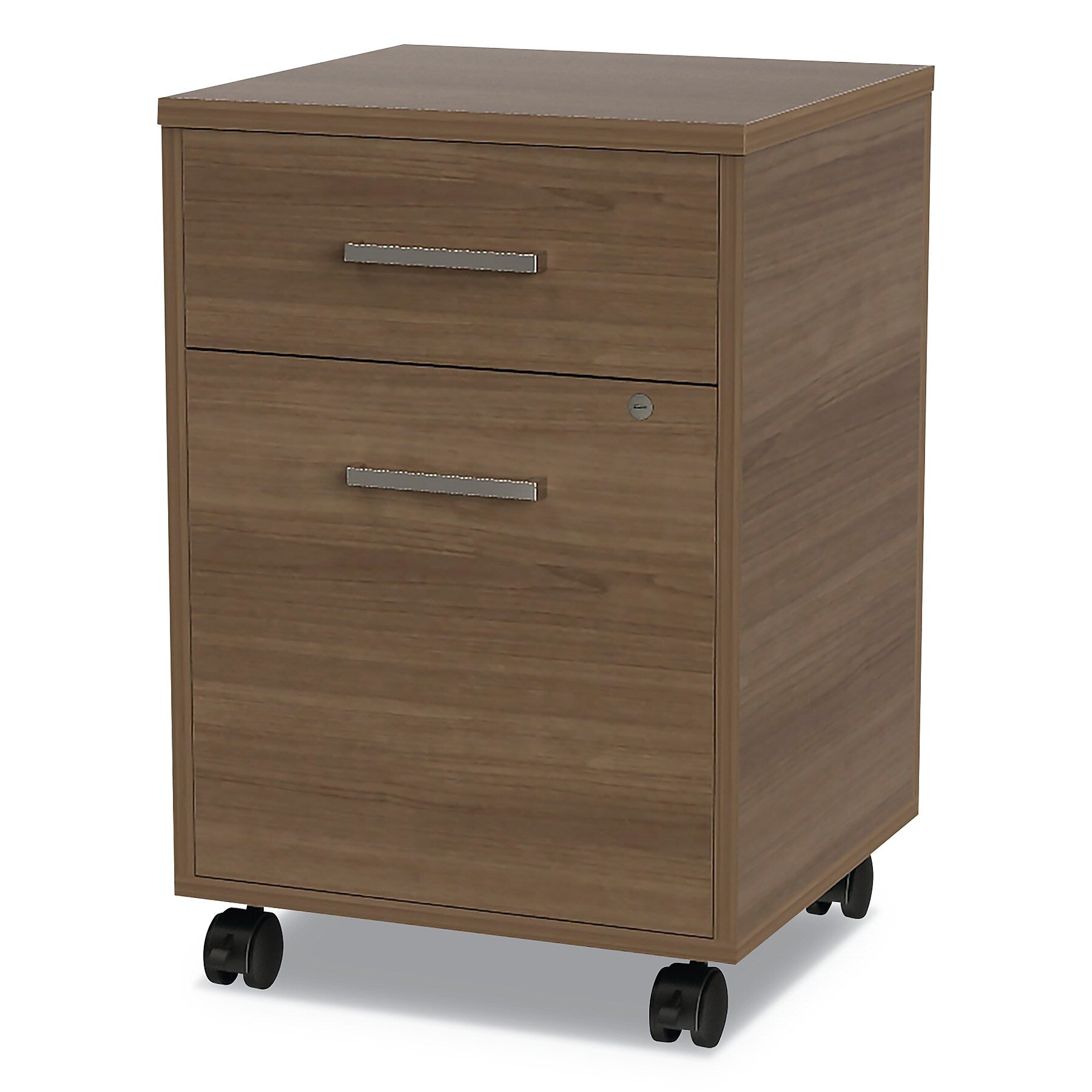 Linea Italia Urban Mobile File Pedestal, 16w x 15.25d x 23.75h, Natural Walnut (LITUR610NW)