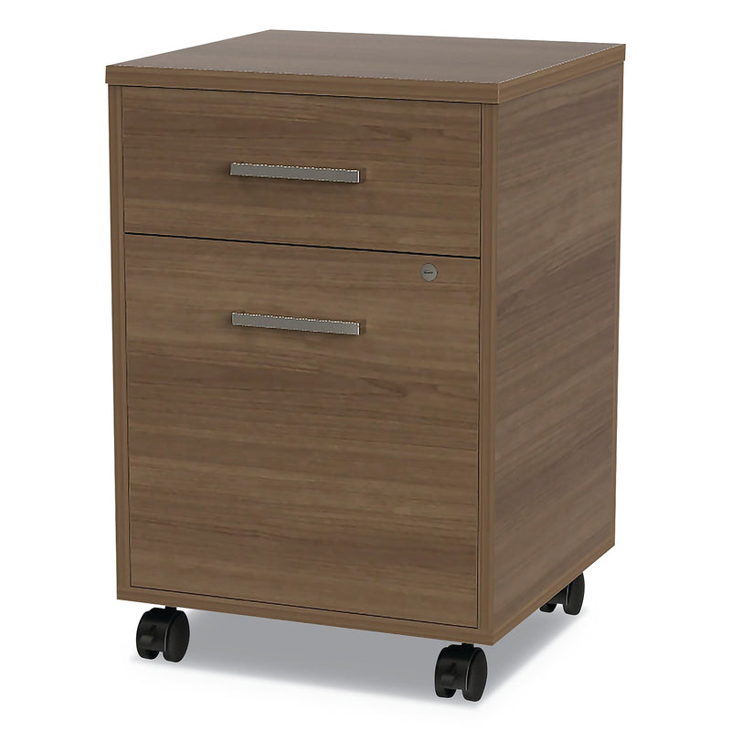 Linea Italia Urban Mobile File Pedestal, 16w x 15.25d x 23.75h, Natural Walnut (LITUR610NW)