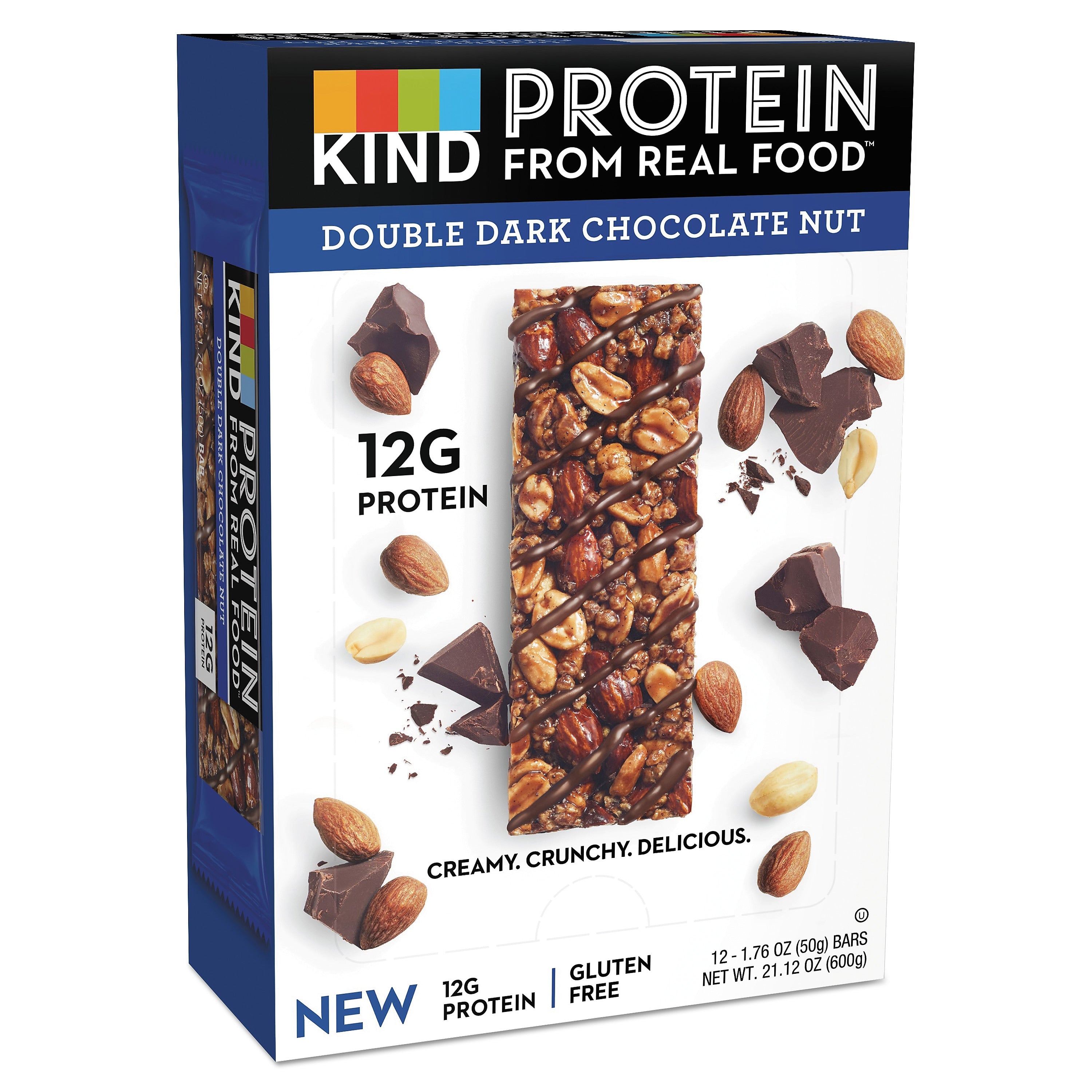 KIND Protein Bars, Double Dark Chocolate, 1.76 oz, 12/Pack (KND26036)