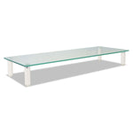 Kantek Glass Monitor Riser, Up to 40 lbs., Clear (KTKMS370)