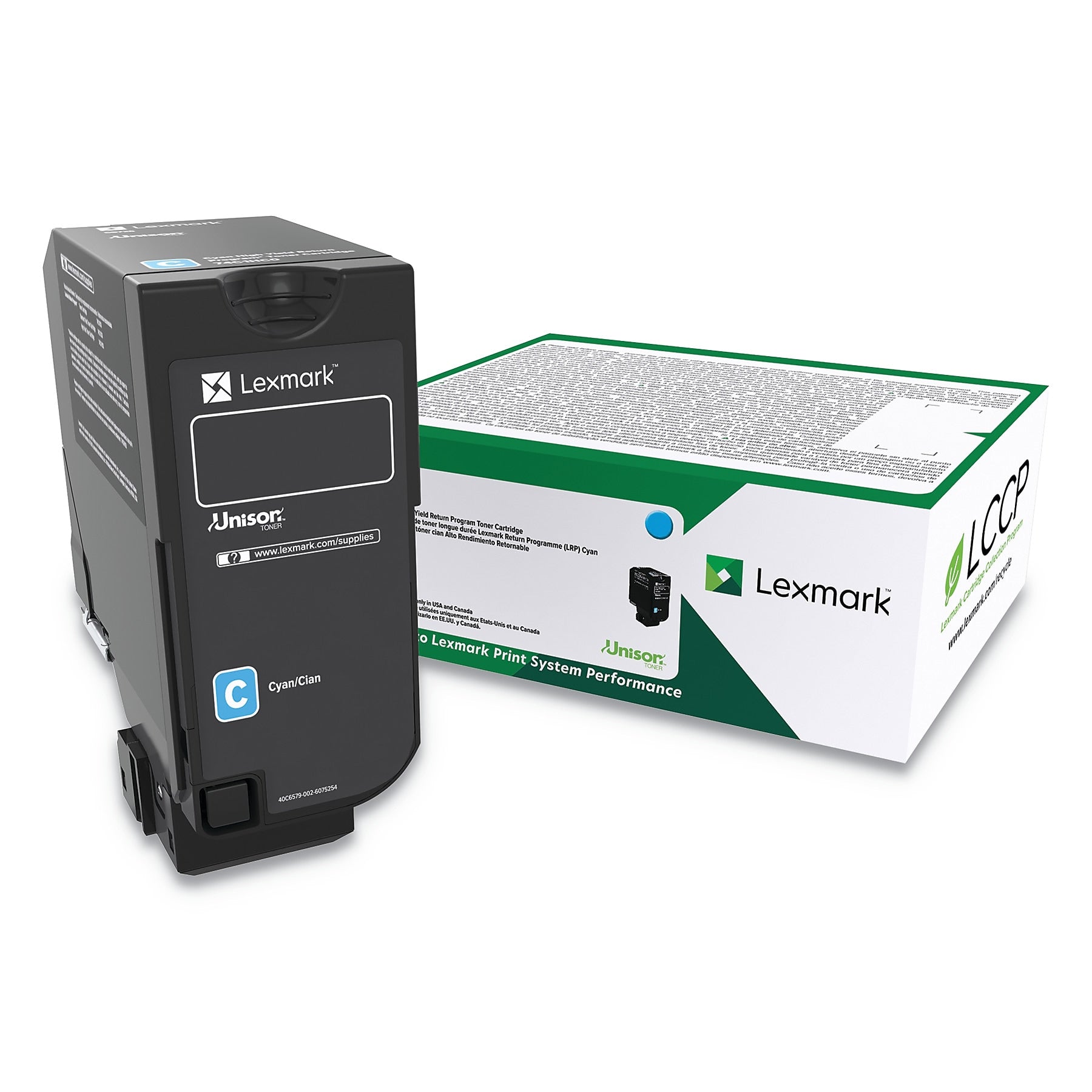 Lexmark 74C0HCG (CS725) High-Yield Toner, 12000 Page-Yield, Cyan (LEX74C0HCG)