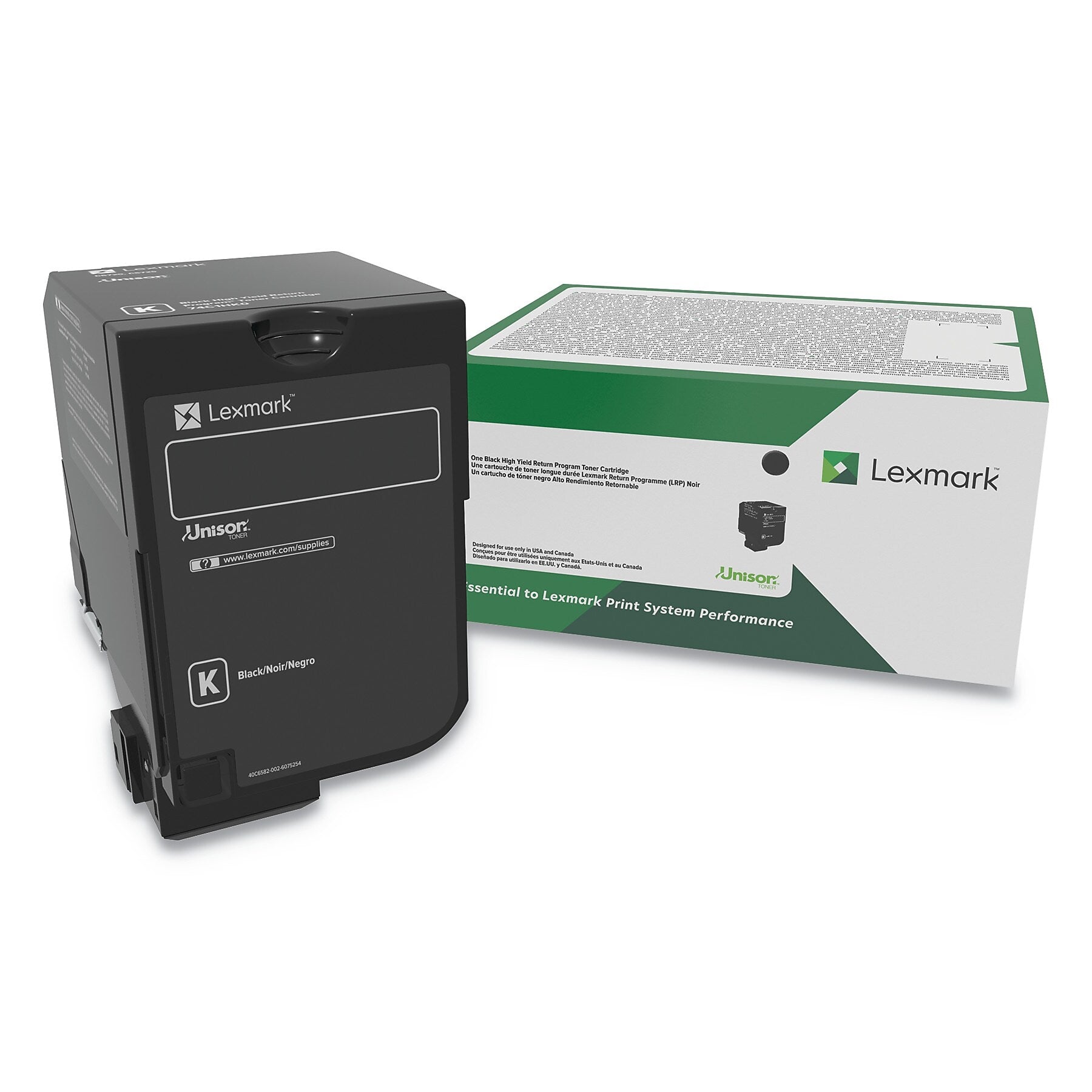 Lexmark 74C0HKG (CS725) High-Yield Toner, 20000 Page-Yield, Black (LEX74C0HKG)