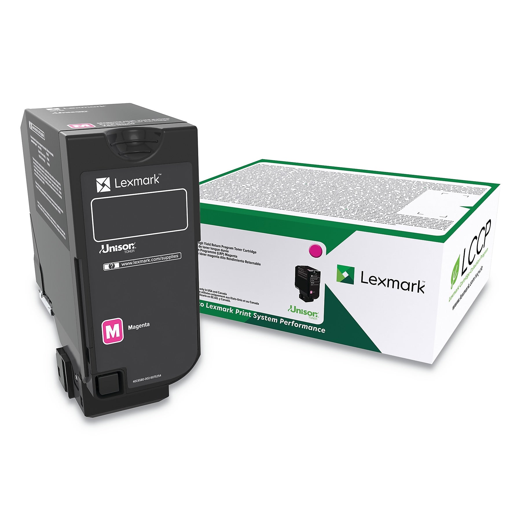 Lexmark 74C0HMG (CS725) High-Yield Toner, 12000 Page-Yield, Magenta (LEX74C0HMG)