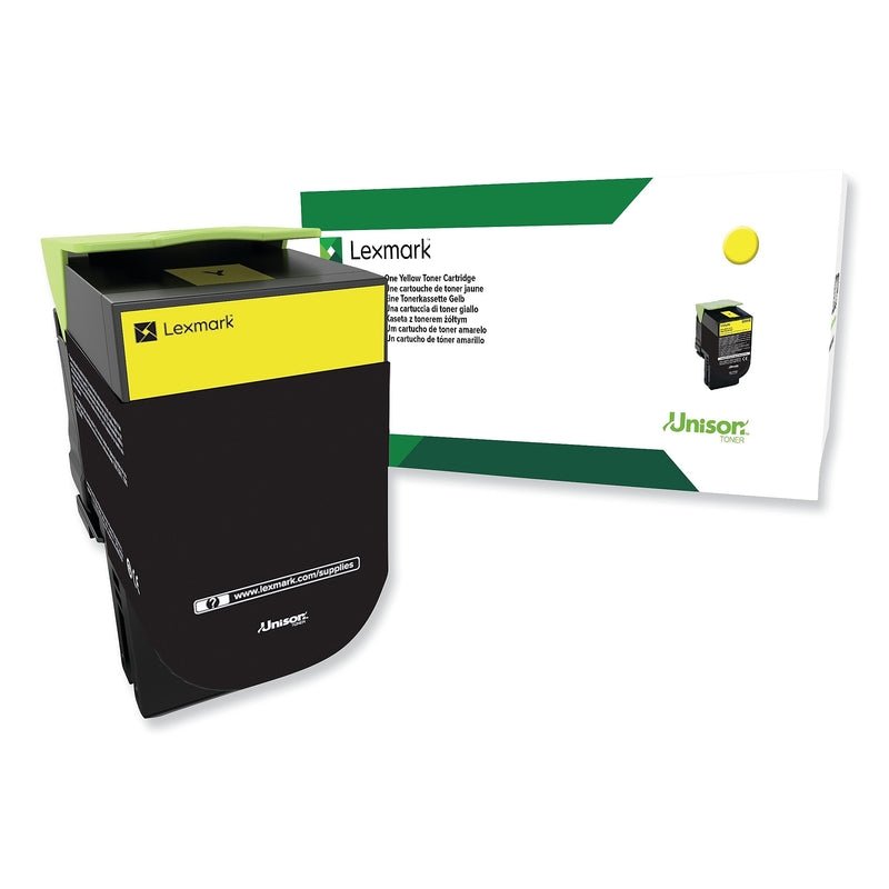 Lexmark 80C0HYG Return Program High-Yield Toner, 3,000 Page-Yield, Yellow, TAA Compliant (LEX80C0HYG)