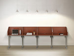 Linea Italia Study Carrell Add On, 1-Leg, 31.25 x 23.25 x 45.25, Cherry (LITSC802CH)