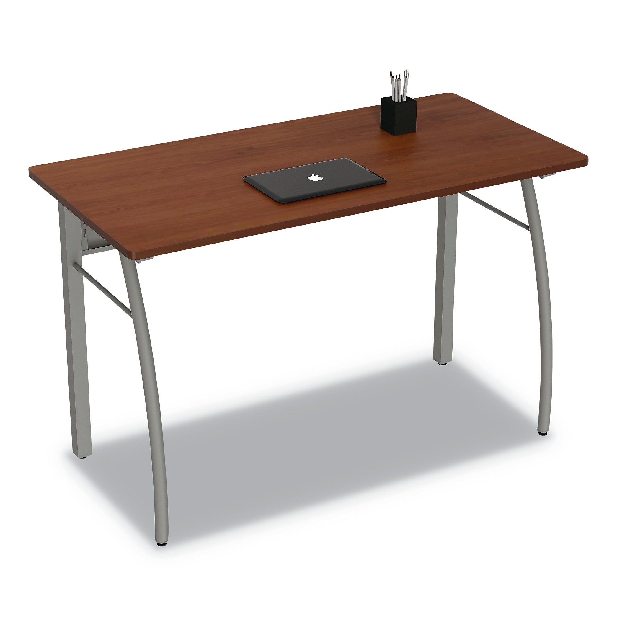 Linea Italia Trento Line Rectangular Desk, 47.25w x 23.63d x 29.5h, Cherry (LITTR733CH)