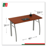 Linea Italia Trento Line Rectangular Desk, 47.25w x 23.63d x 29.5h, Cherry (LITTR733CH)
