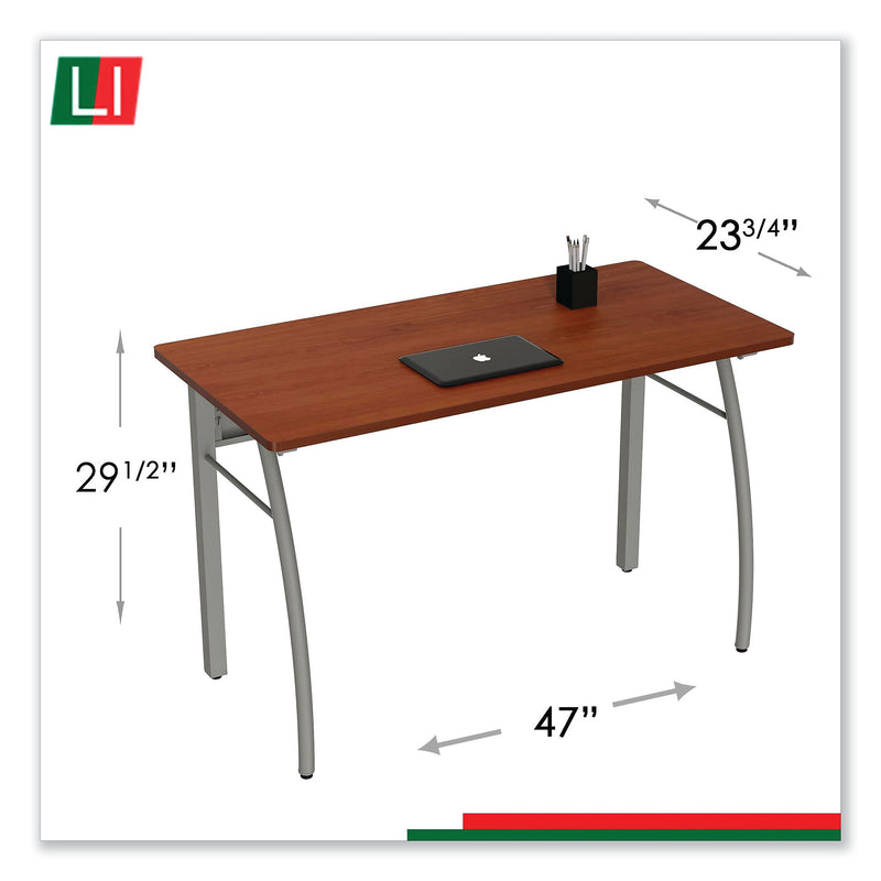 Linea Italia Trento Line Rectangular Desk, 47.25w x 23.63d x 29.5h, Cherry (LITTR733CH)