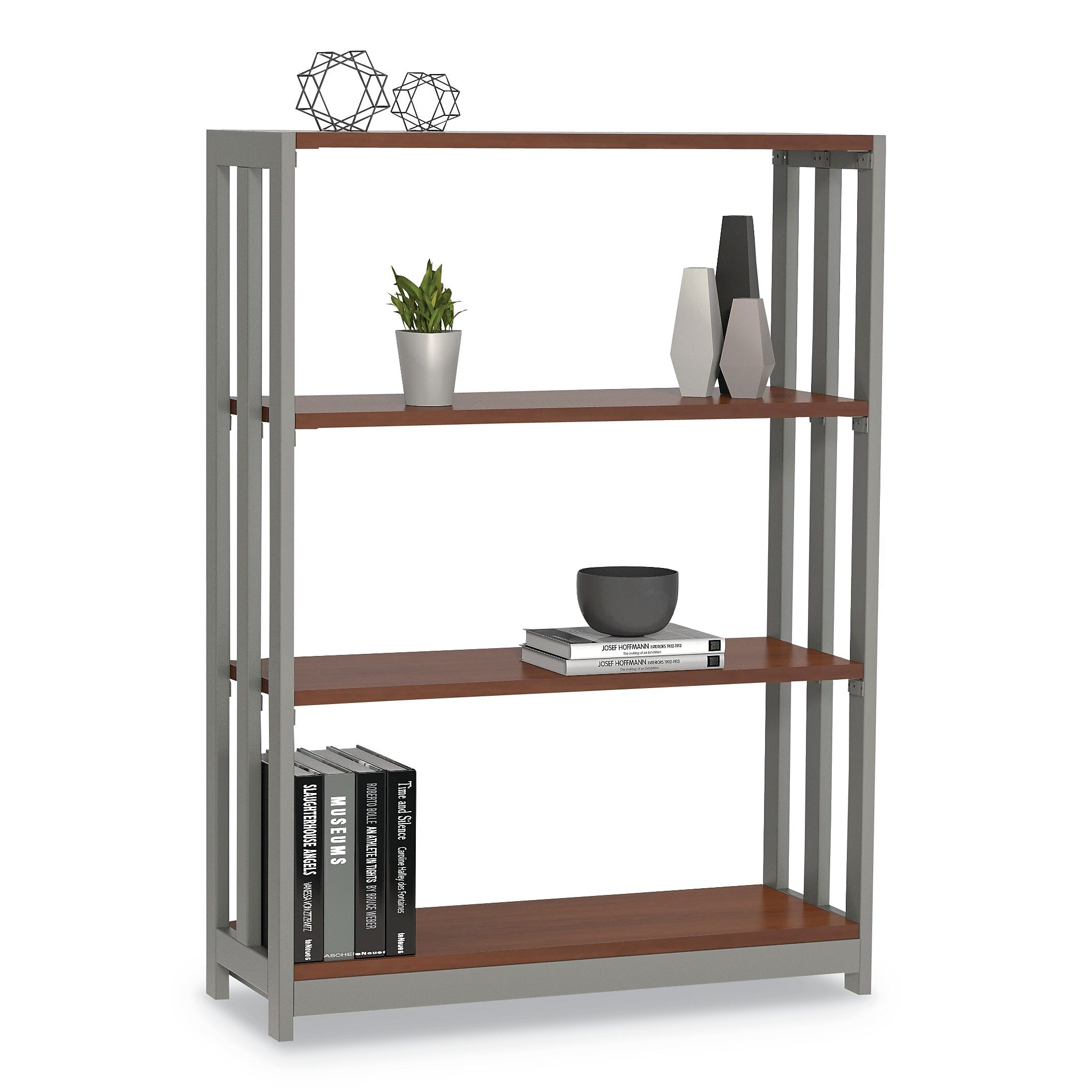 Linea Italia Trento Line Bookcase, 31 1/2w x 11 1/2d x 43 1/4h, Cherry (LITTR735CH)