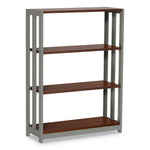 Linea Italia Trento Line Bookcase, 31 1/2w x 11 1/2d x 43 1/4h, Cherry (LITTR735CH)