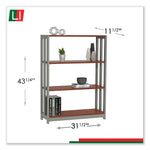 Linea Italia Trento Line Bookcase, 31 1/2w x 11 1/2d x 43 1/4h, Cherry (LITTR735CH)