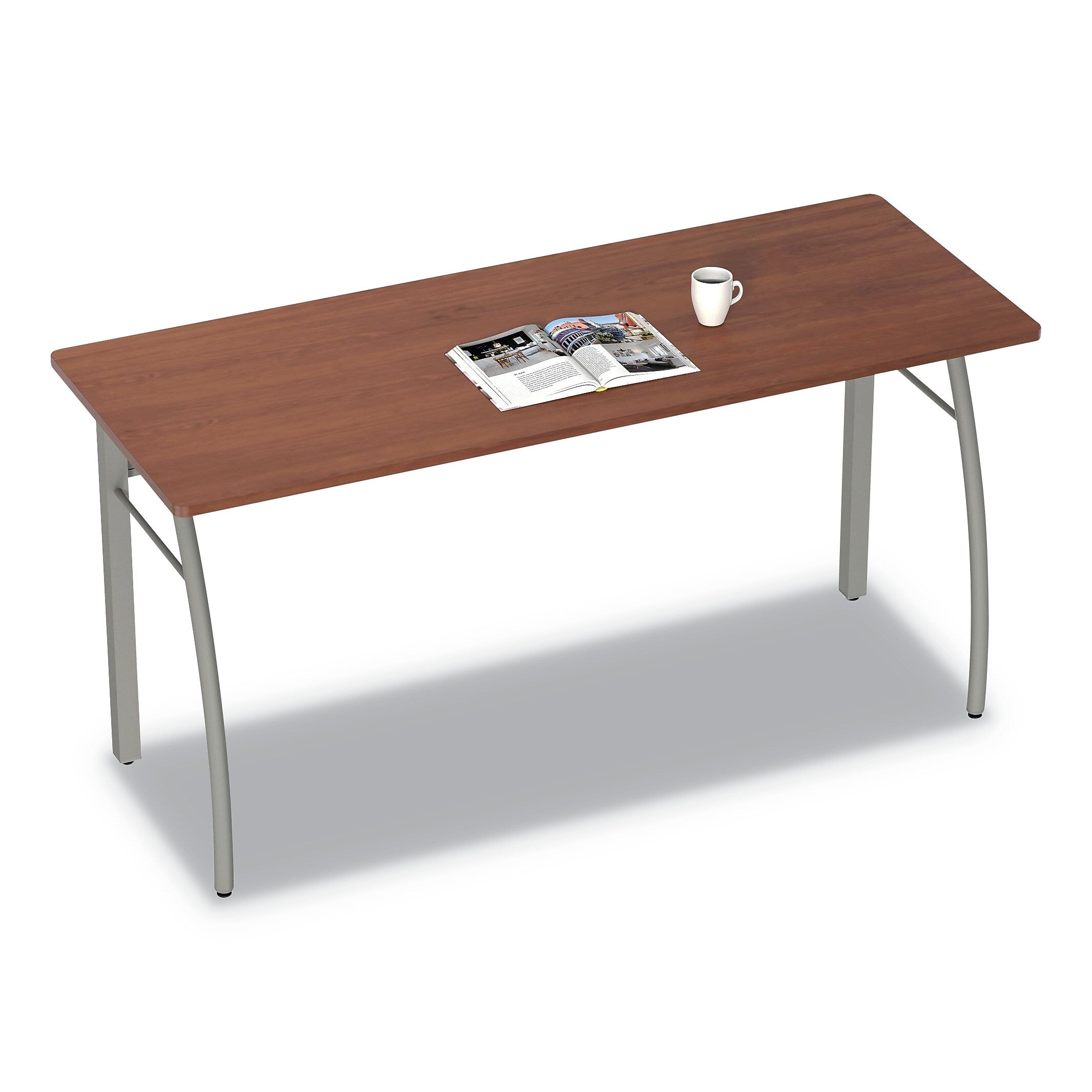 Linea Italia Trento Line Rectangular Desk, 59.13w x 23.63d x 29.5h, Cherry (LITTR742CH)