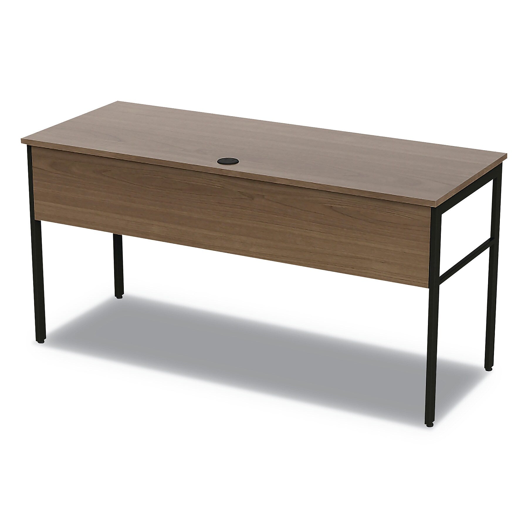 Linea Italia Urban Desk Workstation, 59w x 23.75d x 29.5h, Natural Walnut (LITUR601NW)