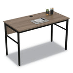 Linea Italia Urban Desk Workstation, 59w x 23.75d x 29.5h, Natural Walnut (LITUR601NW)