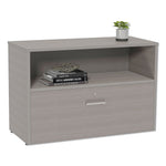 Linea Italia Urban 36" Credenza, Bottom Pedestal, 35.25w x 15.25d x 23.75h, Ash (LITUR604ASH)