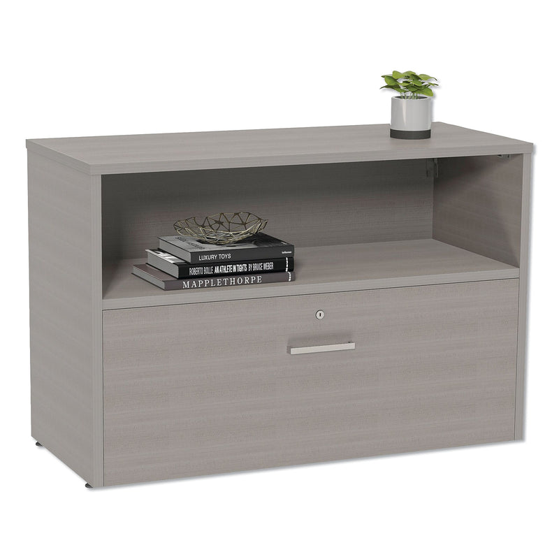 Linea Italia Urban 36" Credenza, Bottom Pedestal, 35.25w x 15.25d x 23.75h, Ash (LITUR604ASH)