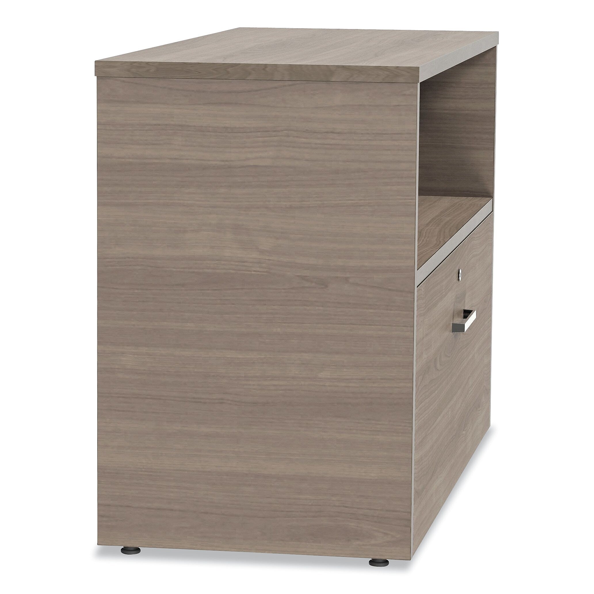 Linea Italia Urban 36" Credenza, Bottom Pedestal, 35.25w x 15.25d x 23.75h, Natural Walnut (LITUR604NW)