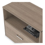 Linea Italia Urban 36" Credenza, Bottom Pedestal, 35.25w x 15.25d x 23.75h, Natural Walnut (LITUR604NW)