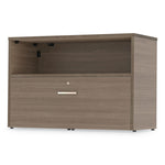 Linea Italia Urban 36" Credenza, Bottom Pedestal, 35.25w x 15.25d x 23.75h, Natural Walnut (LITUR604NW)