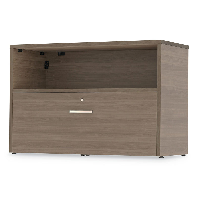 Linea Italia Urban 36" Credenza, Bottom Pedestal, 35.25w x 15.25d x 23.75h, Natural Walnut (LITUR604NW)