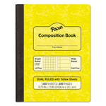 Pacon Composition Book, Wide/Legal Rule, Yellow Cover, 9.75 x 7.5, 100 Sheets (PACMMK37163)