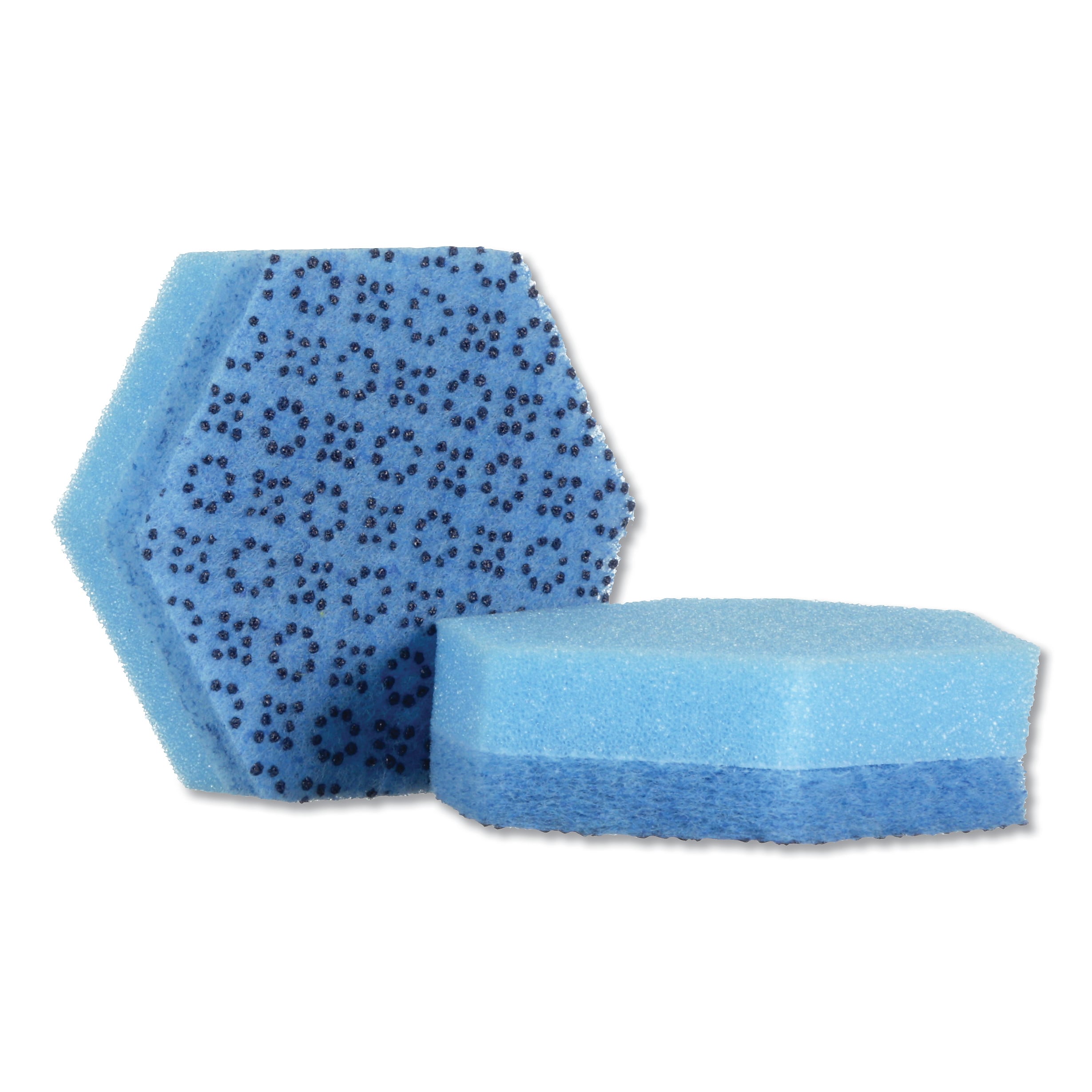 Scotch-Brite Low Scratch Scour Sponge 3000HEX, 4.45" x 3.85", Blue, 16/Carton (MMM3000HEX)