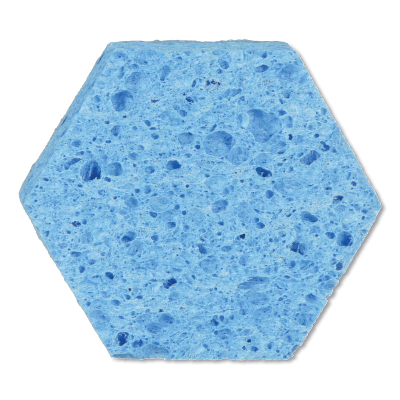 Scotch-Brite Low Scratch Scour Sponge 3000HEX, 4.45" x 3.85", Blue, 16/Carton (MMM3000HEX)