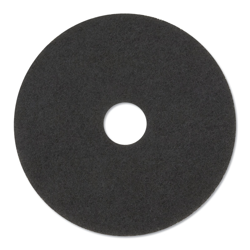 3M Stripper Floor Pads 7200, 14" Diameter, Black, 5/Carton (MMM08376)