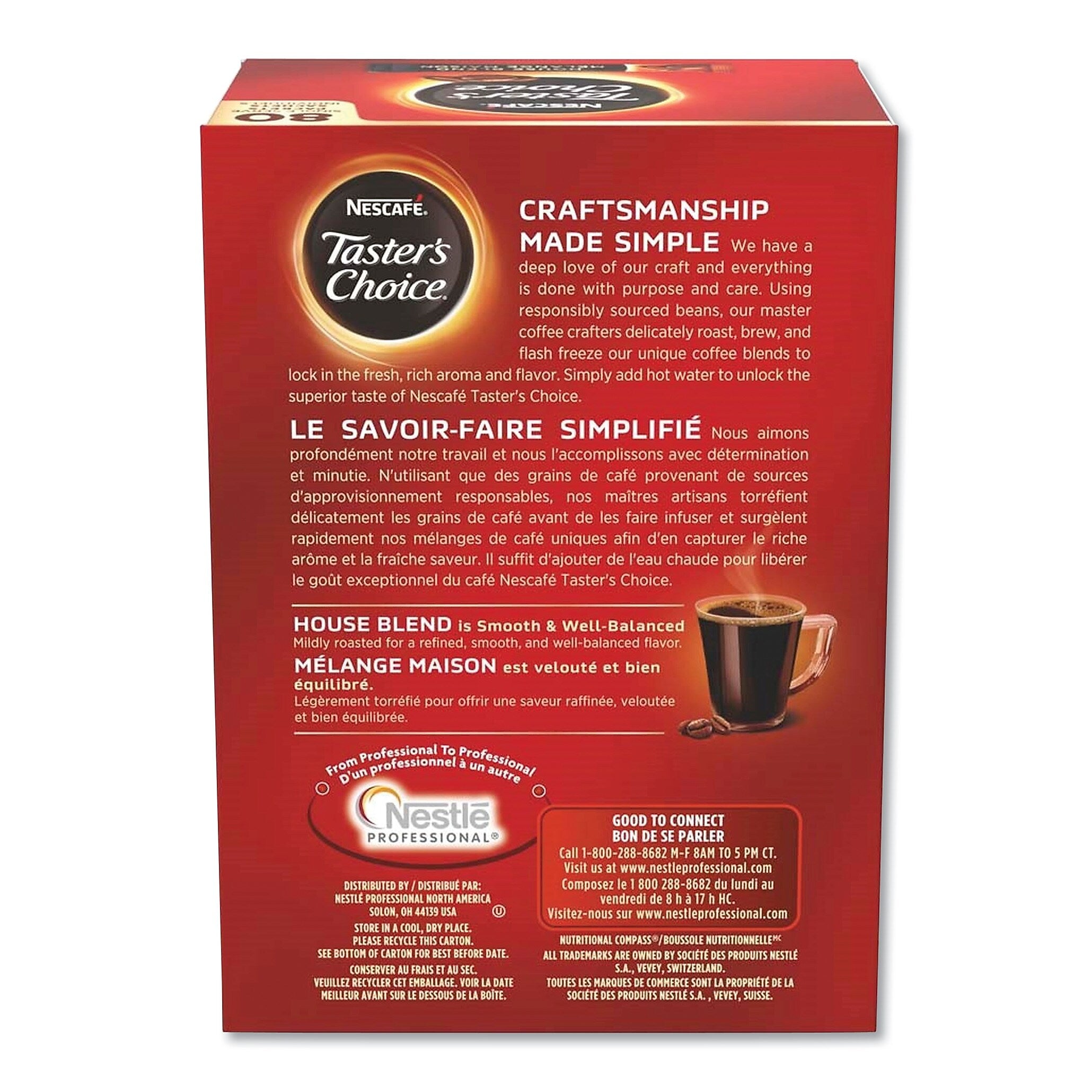 Nescafe Taster's Choice Stick Pack, House Blend,.06 oz, 480/Carton (NES15782CT)