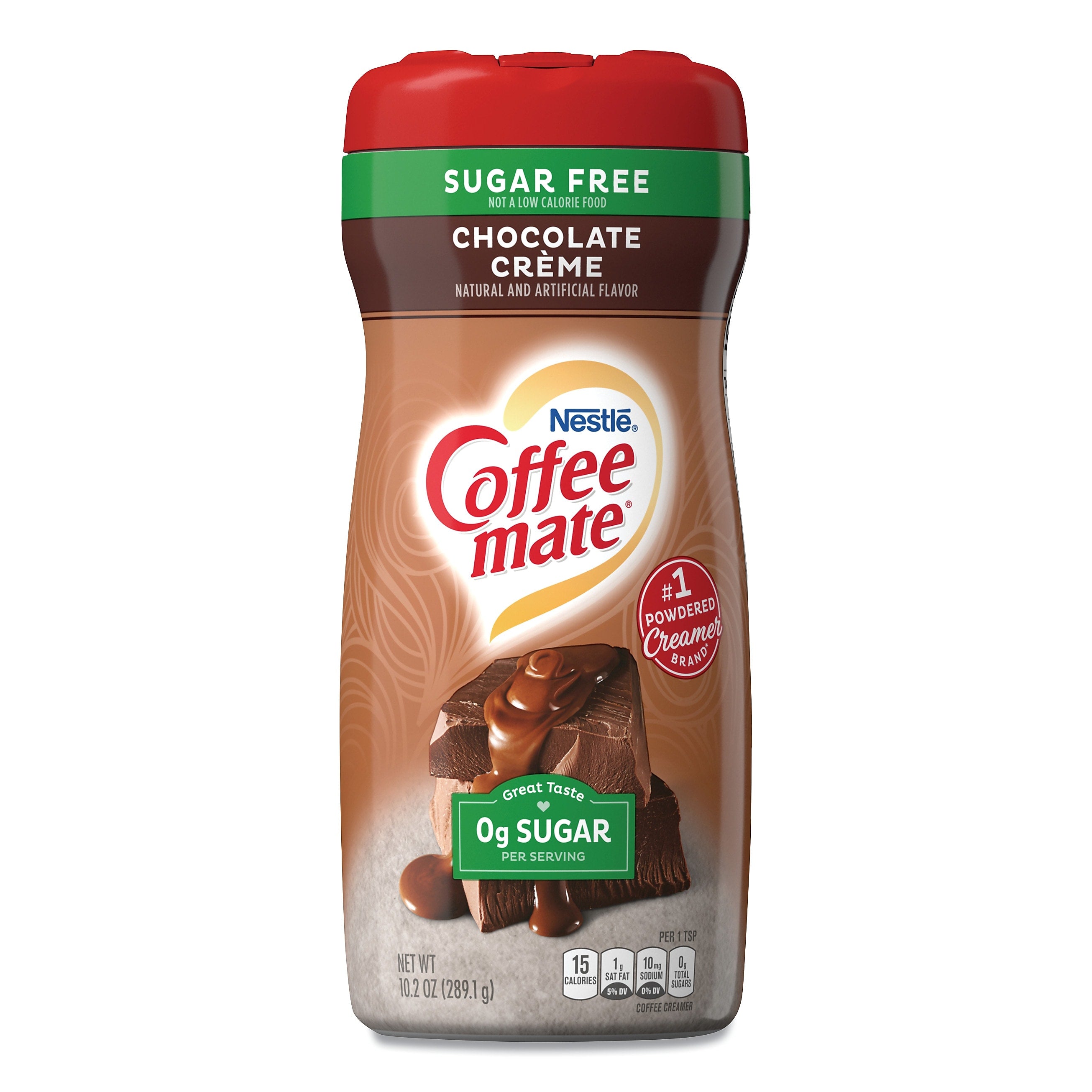 Coffee mate Sugar Free Chocolate Creme Powdered Creamer, 10.2 oz, 6/Carton (NES59573CT)