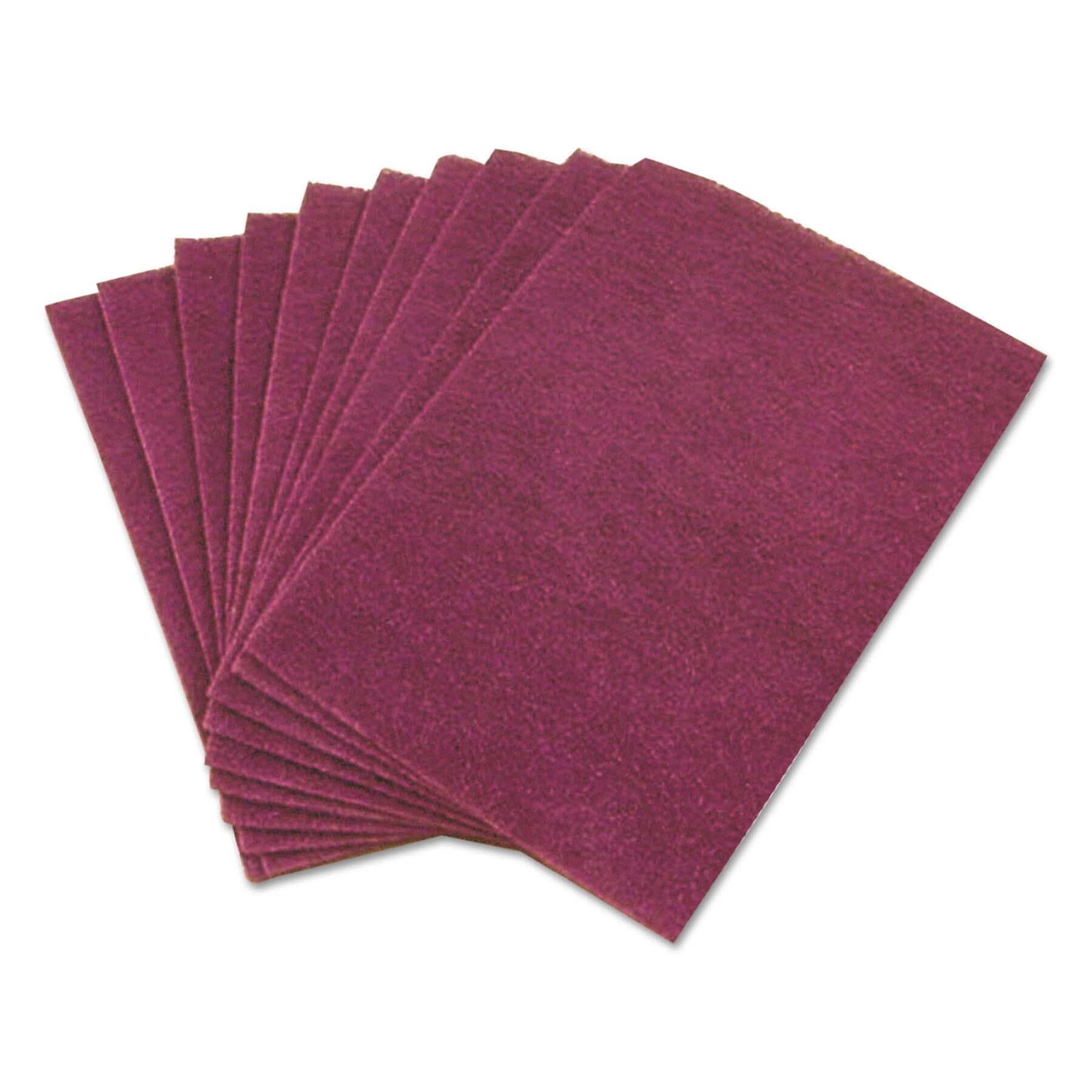 AbilityOne 7920000452940, SKILCRAFT, Light Cleaning Scouring Pad, 6 x 9, Nylon, Maroon, 20/Carton (NSN0452940)