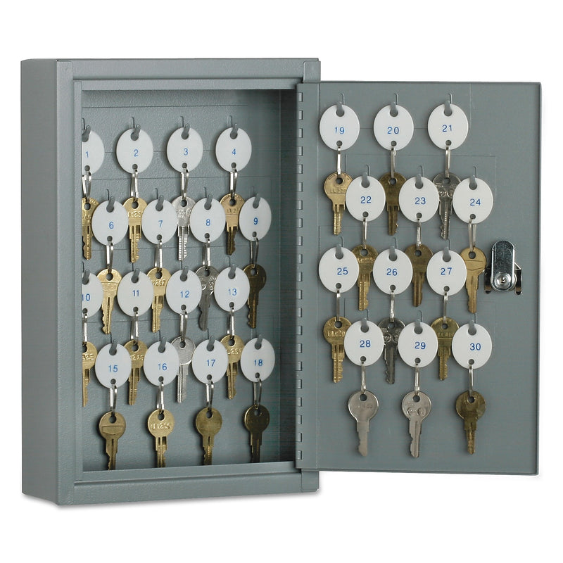 AbilityOne 7125011515435 SKILCRAFT Locking Key Cabinet, 30, 8w x 2 5/8d x 12 1/4h, Gray (NSN1515435)