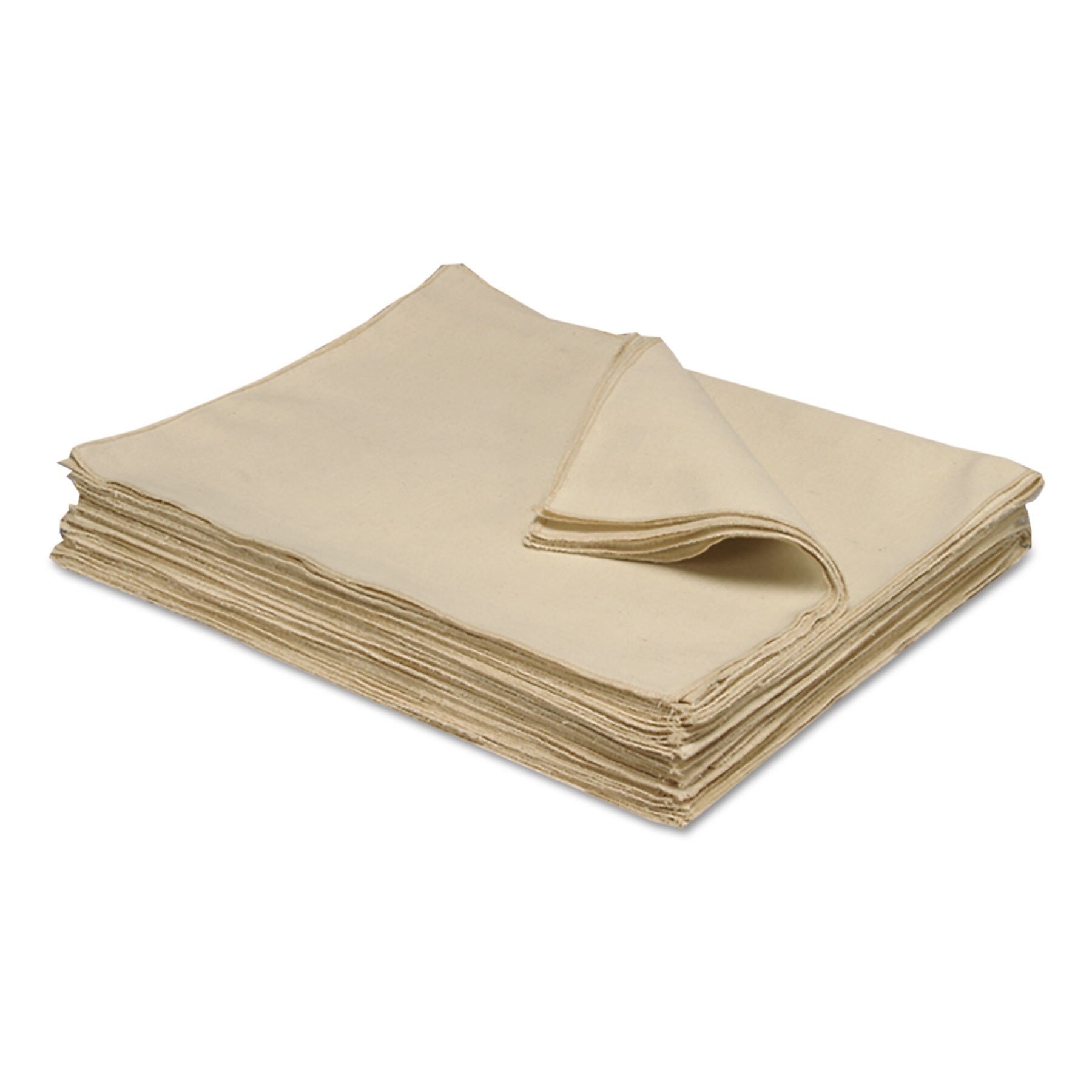 AbilityOne Cotton Cleaning Cloths, Tan, 50 Cloths/Pack, 5/Box (NSN2601279)