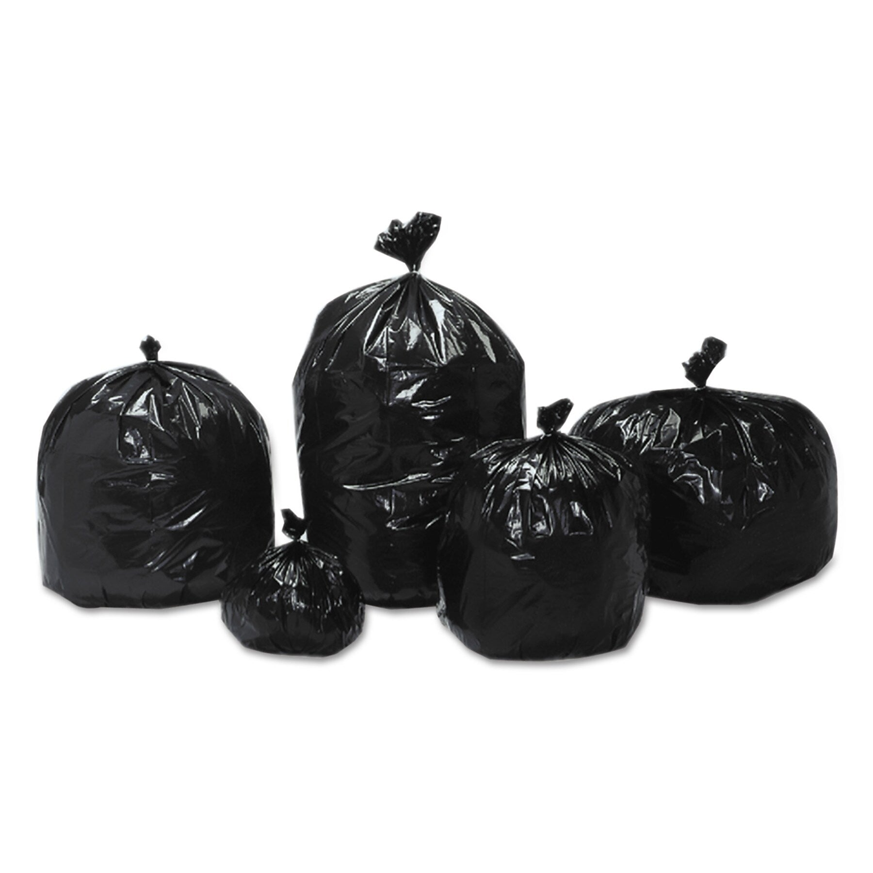 AbilityOne SKILCRAFT Recycled Content Trash Can Liners, 56 gal, 1.5 mil, 43", Brown/Black, 100/Box (NSN3862362)