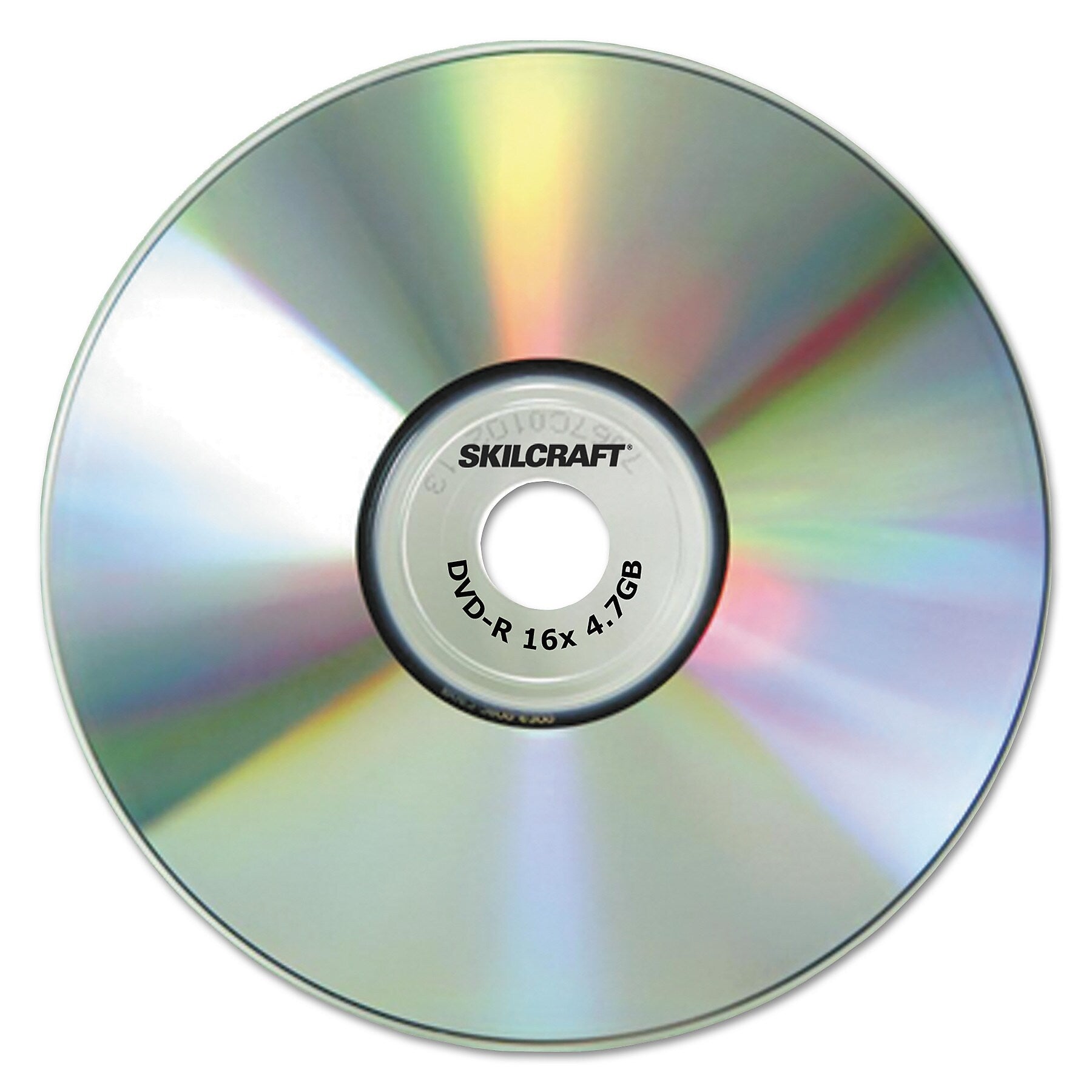 AbilityOne 7045015155372, Branded Attribute Media Disks, DVD-R, 4.7GB, 4x, Spindle, 25/PK (NSN5155372)