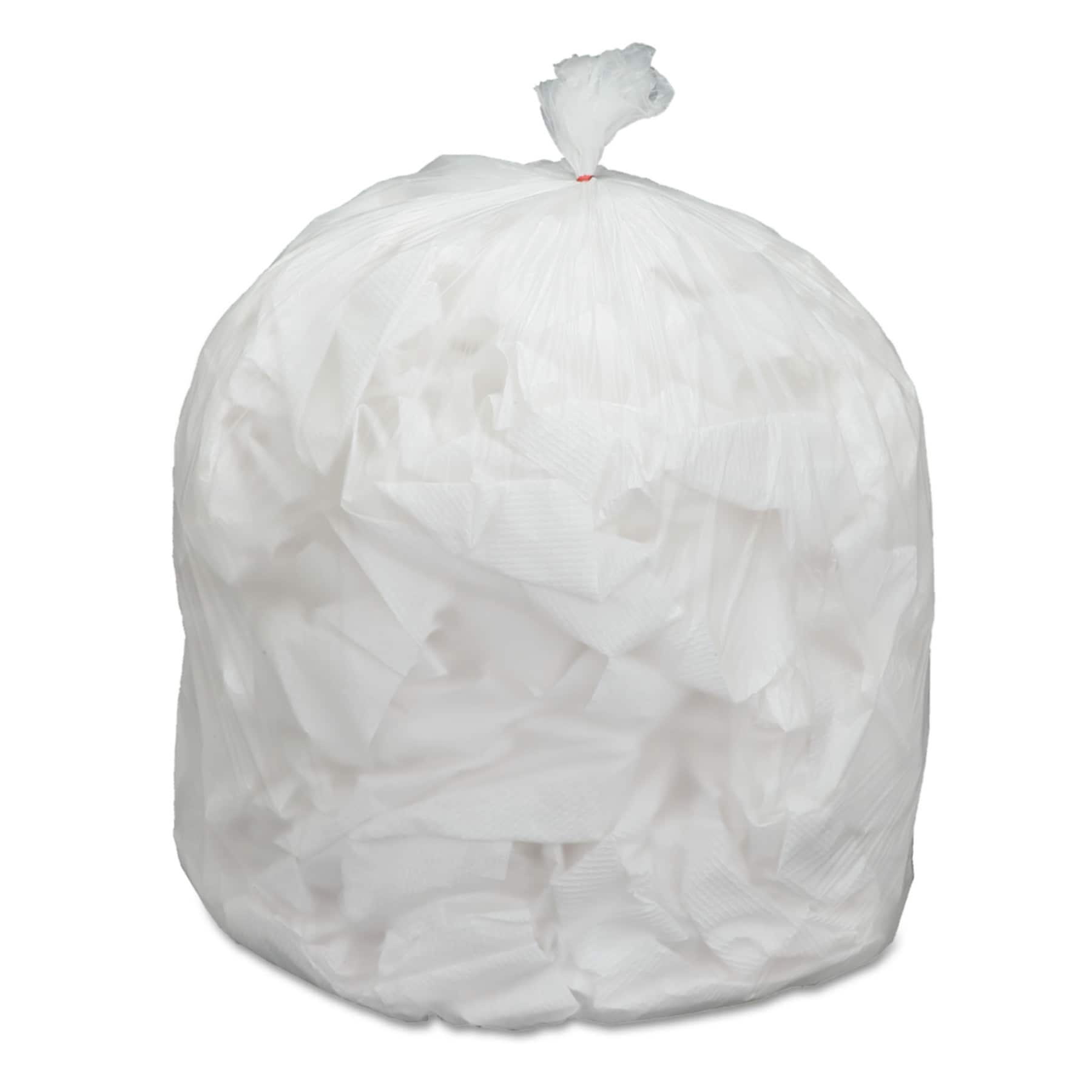 AbilityOne SKILCRAFT High Density Trash Can Liner, 45 gal, 12 microns, 40" x 48", Natural, 250/Carton (NSN5171344)