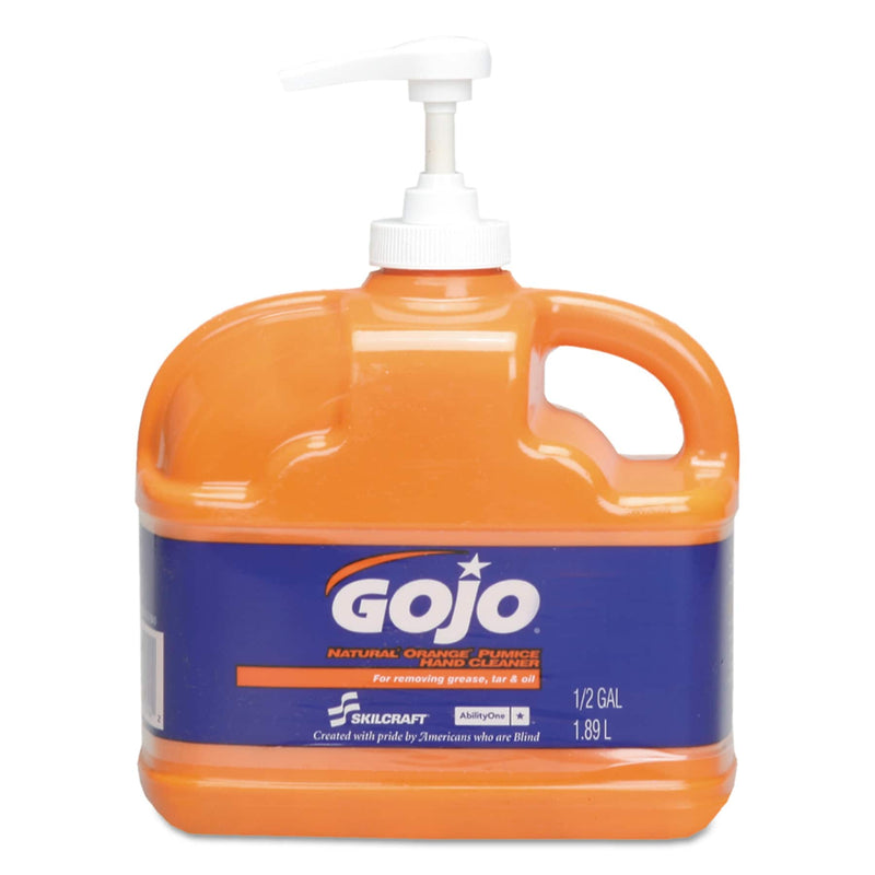 AbilityOne 8520015220840, SKILCRAFT, GOJO Pumice Hand Cleaner, Fresh Citrus, 0.5 Gal Pump Bottle, 6/Carton (NSN5220840)