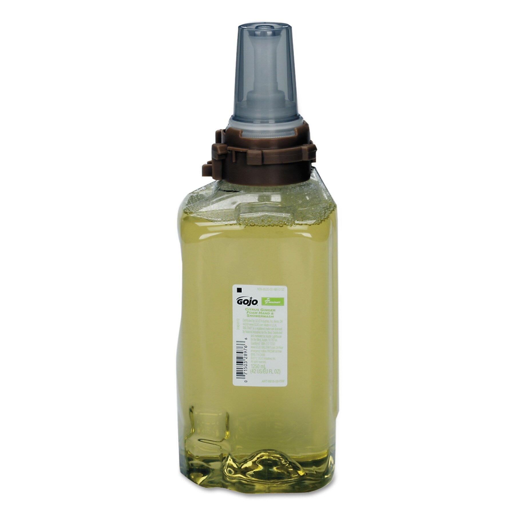 AbilityOne 8520016406481, SKILCRAFT, GOJO Foam Hand and Shower Wash, Citrus Ginger, 1,250 mL Refill, 3/Carton (NSN6406481)
