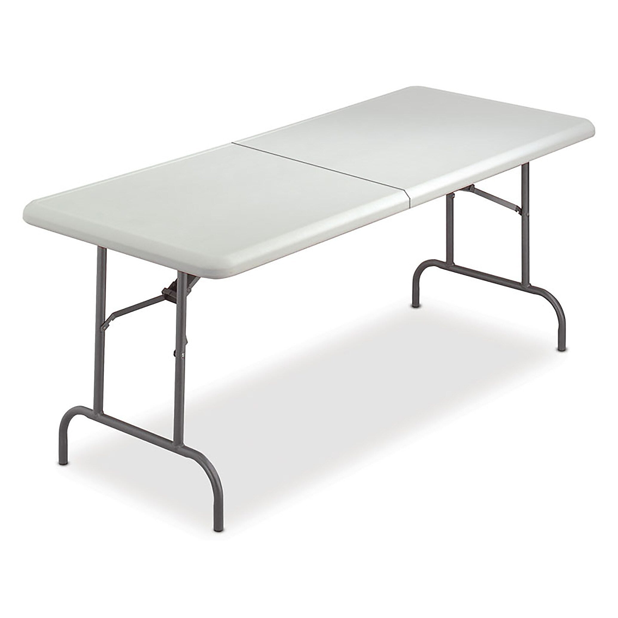 AbilityOne 7110016716415, SKILCRAFT Blow Molded Folding Tables, Rectangular, 72 x 30 x 29, Platinum (NSN6716415)