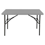 AbilityOne 7110016716418, SKILCRAFT Blow Molded Folding Tables, Rectangular, 30 x 96 x 29, Charcoal (NSN6716418)