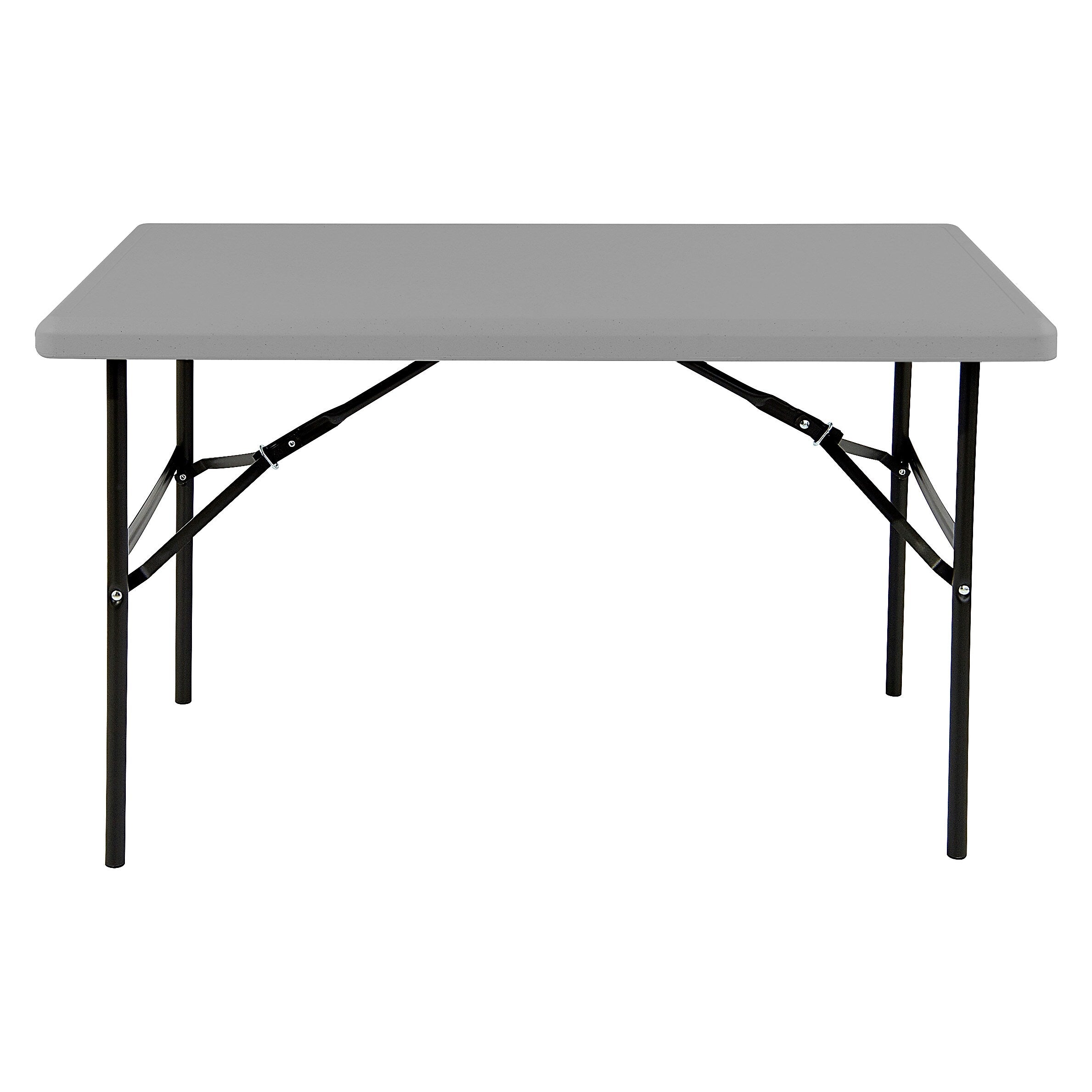 AbilityOne 7110016716418, SKILCRAFT Blow Molded Folding Tables, Rectangular, 30 x 96 x 29, Charcoal (NSN6716418)