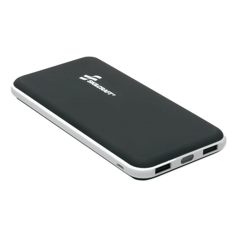AbilityOne 6140016728907 SKILCRAFT Portable Power Pack, USB, 12,000 mAh, Black (NSN6728907)
